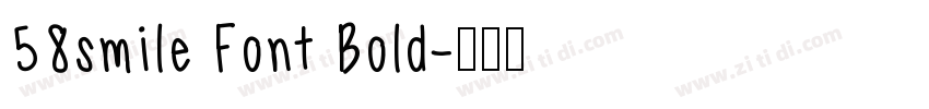 58smile Font Bold字体转换